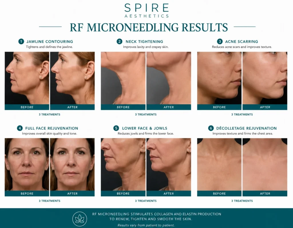 RF Microneedling Skin tightening Southampton results