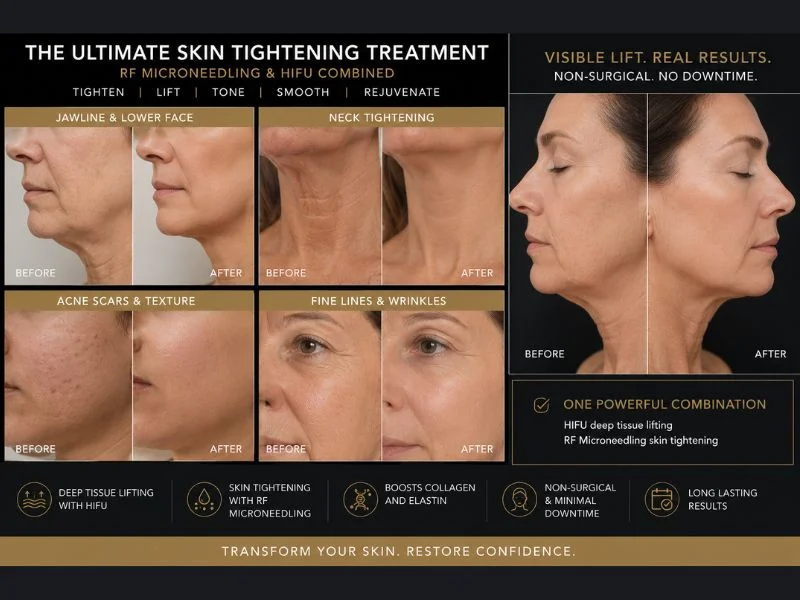 Results of combined treatment for the ultimate skin tightening treatment Southampton